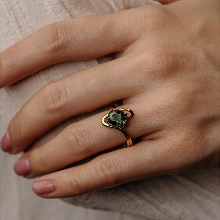 Oval solitaire engagement ring with brilliant diamond sparkle