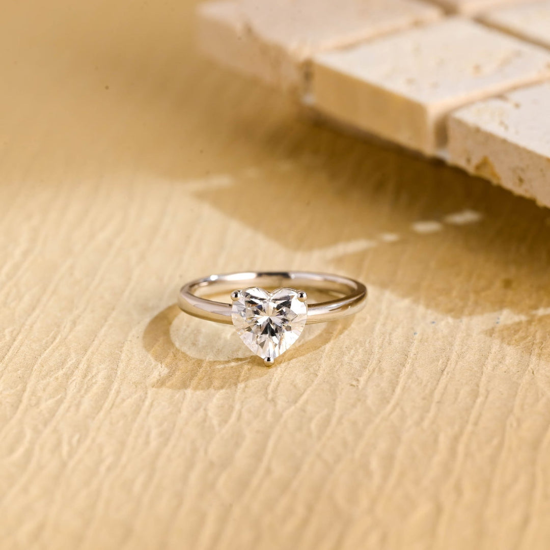 1.0CT heart cut solitaire engagement ring available to buy now