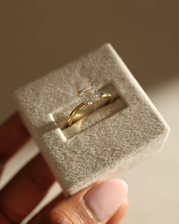 floating solitaire setting, tension inspired solitaire setting, bezel inspired solitaire setting, semi bezel solitaire setting, open gallery solitaire setting, closed gallery solitaire setting, polished prong setting, tapered prong setting, rounded prong setting, thin prong setting, thick prong setting, minimal prong setting, modern prong setting, vintage solitaire setting, geometric solitaire setting,