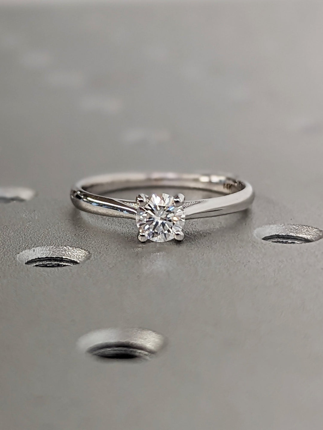 0.50CT round solitaire lab grown diamond engagement ring for sale