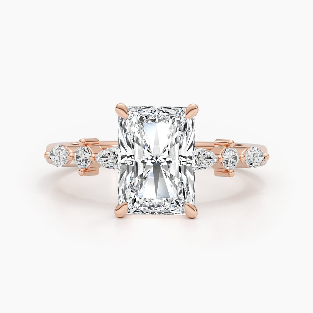 Shop radiant cut solitaire lab grown diamond engagement ring online