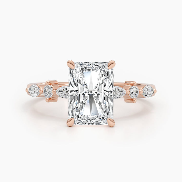 Shop radiant cut solitaire lab grown diamond engagement ring online