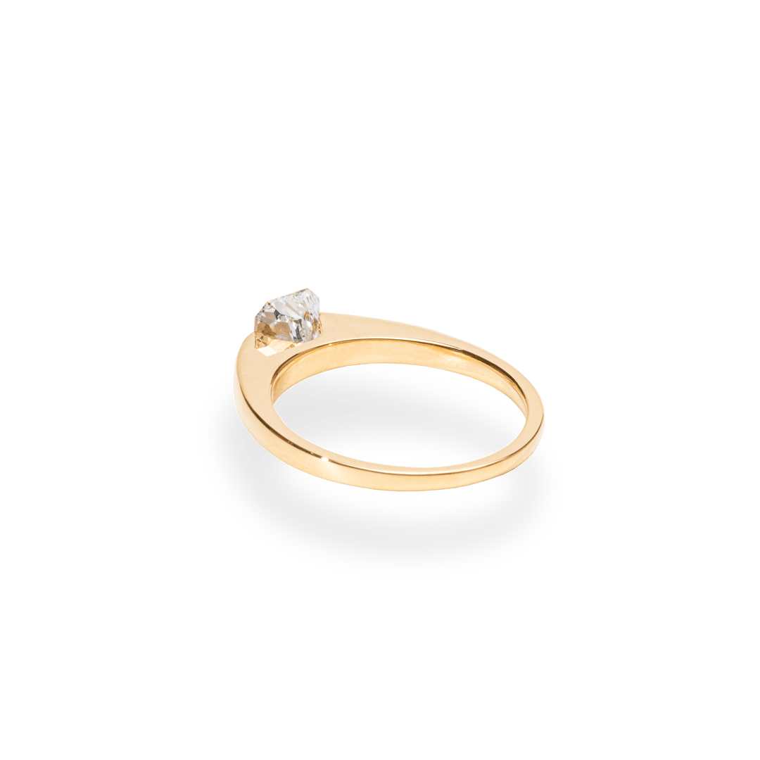 Classic radiant solitaire engagement ring crafted for everyday wear