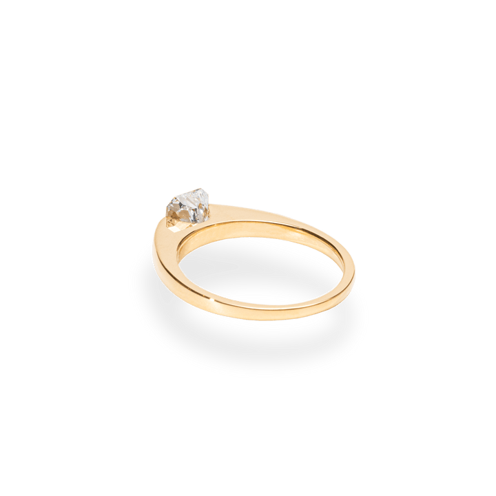Classic radiant solitaire engagement ring crafted for everyday wear