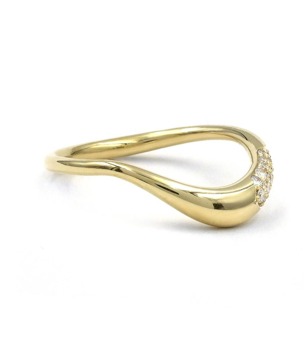 Round diamond wedding band in white gold