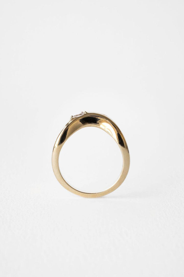 Ethically sourced pear diamond eternity band