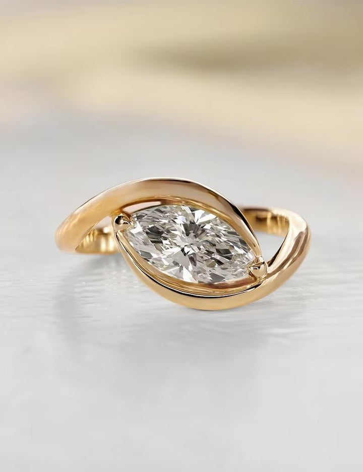 Shop marquise solitaire lab grown diamond engagement ring