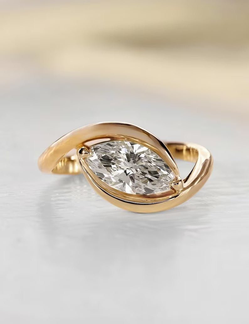 Shop marquise solitaire lab grown diamond engagement ring