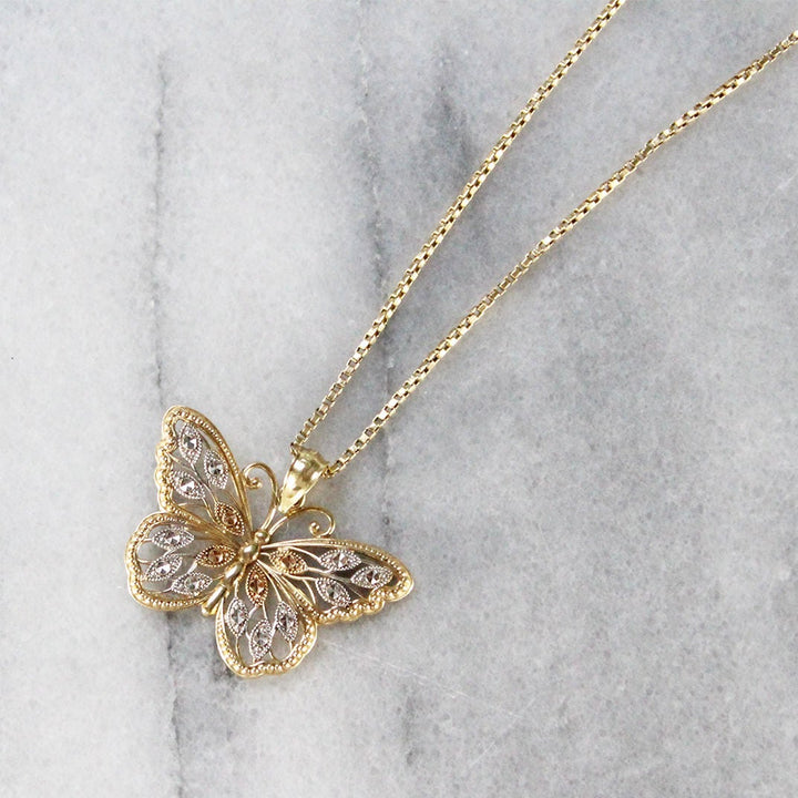 Gold Butterfly Necklace for Women - Doozy Diamonds