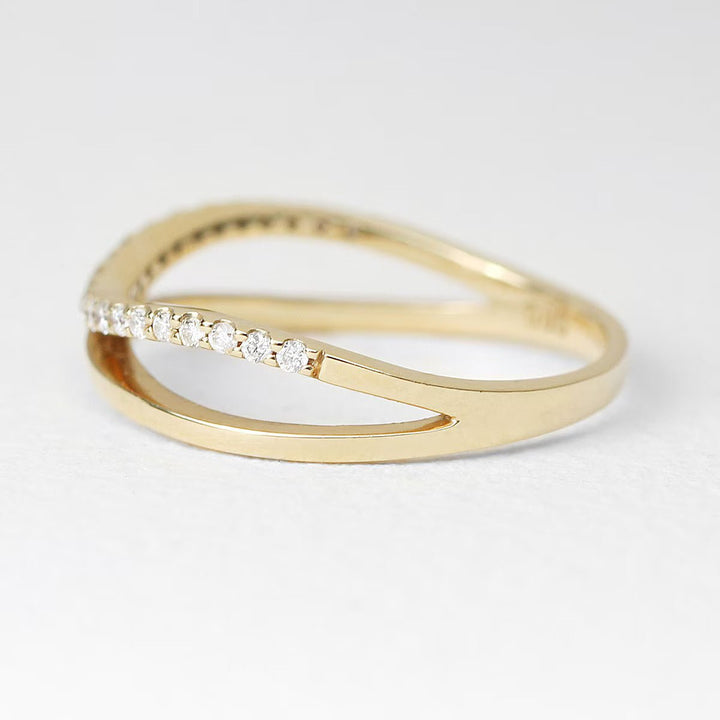 0.19CT Round Half Eternity lab grown diamonds Double Band For Women - Doozy Diamonds