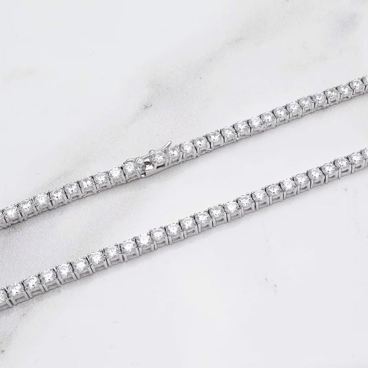 Round Cut Diamond Tennis lab grown diamond Necklace Gift for Women - Doozy Diamonds