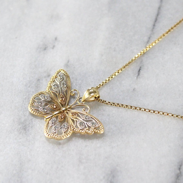 Gold Butterfly Necklace for Women - Doozy Diamonds