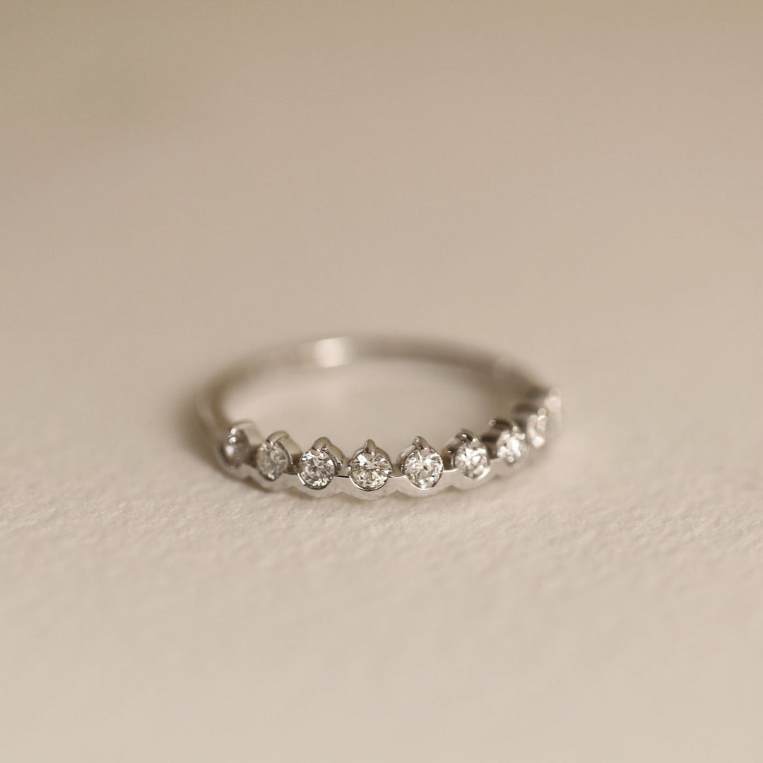 0.32CT Round Half Eternity lab grown diamonds Wedding Band For Women - Doozy Diamonds