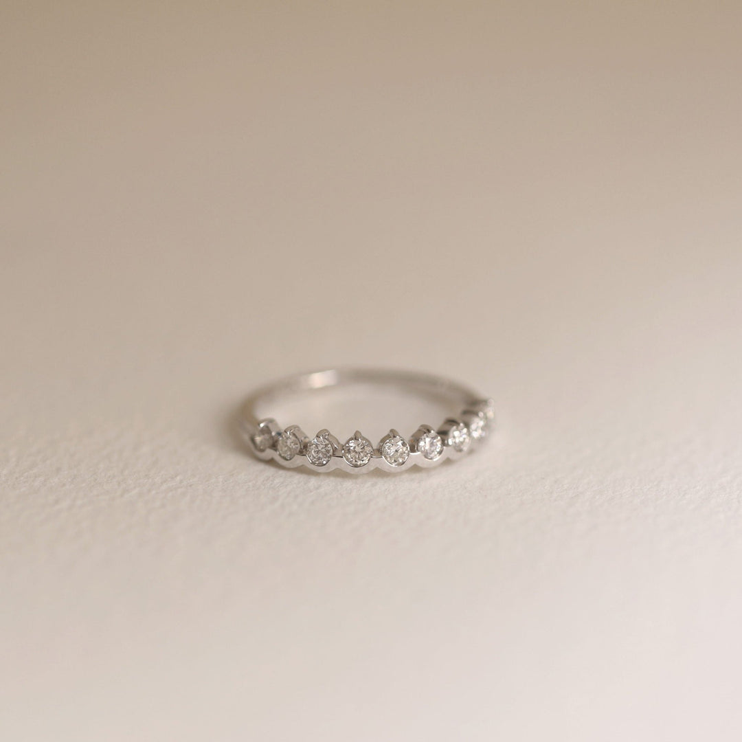0.32CT Round Half Eternity lab grown diamonds Wedding Band For Women - Doozy Diamonds