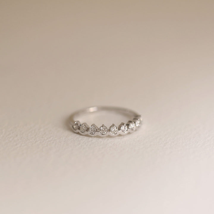 0.32CT Round Half Eternity lab grown diamonds Wedding Band For Women - Doozy Diamonds