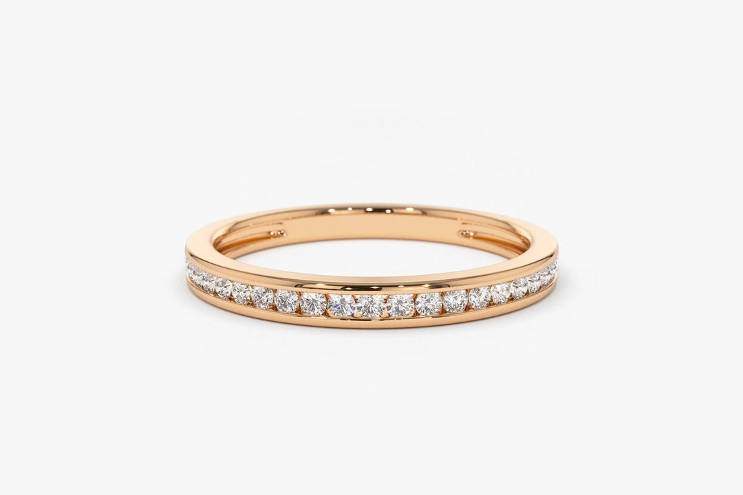 Round Cut Diamond Channel Set Ring for Her - Doozy Diamonds
