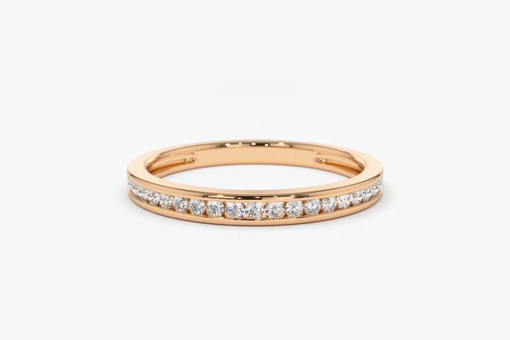 Round Cut Diamond Channel Set Ring for Her - Doozy Diamonds