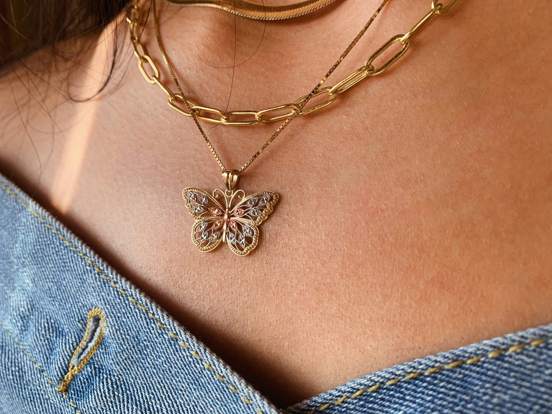 Gold Butterfly Necklace for Women - Doozy Diamonds