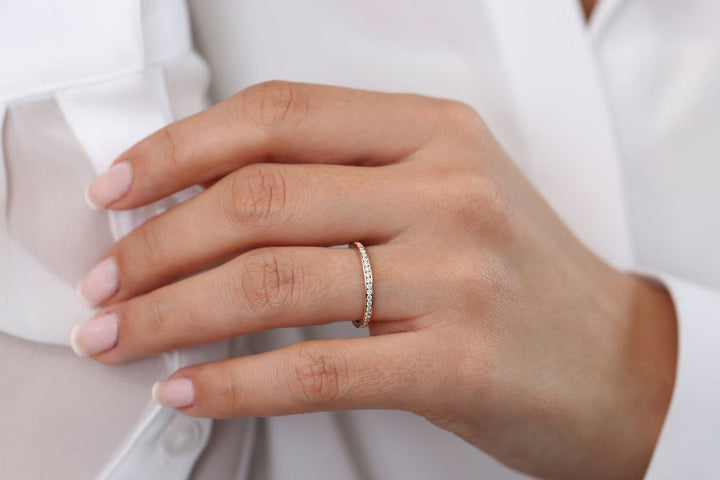 Round Cut Diamond Channel Set Ring for Her - Doozy Diamonds