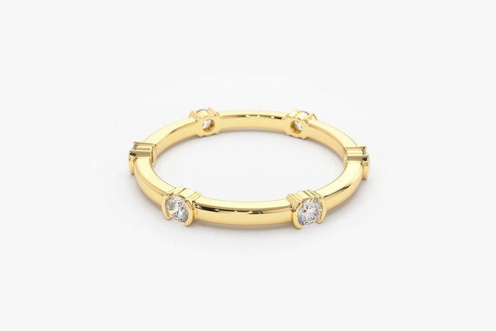 Round Cut Diamond Eternity Stackable Wedding Band for Women - Doozy Diamonds