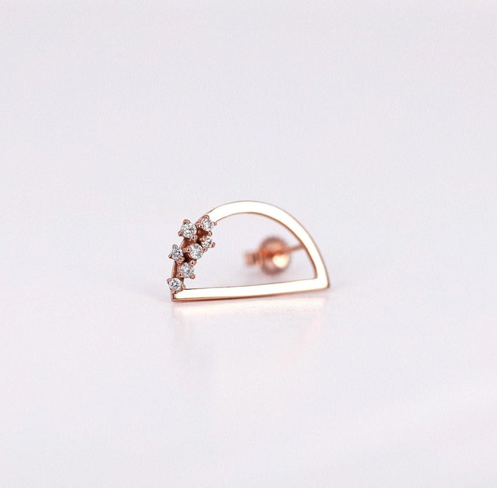 0.1CT Round D Shaped lab grown diamonds Earrings For Women - Doozy Diamonds