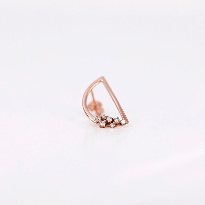 0.1CT Round D Shaped lab grown diamonds Earrings For Women - Doozy Diamonds