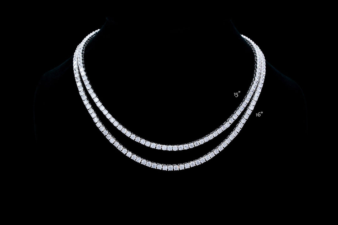 Round Cut Diamond Tennis lab grown diamond Necklace Gift for Women - Doozy Diamonds