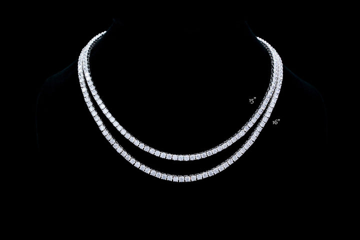 Round Cut Diamond Tennis lab grown diamond Necklace Gift for Women - Doozy Diamonds