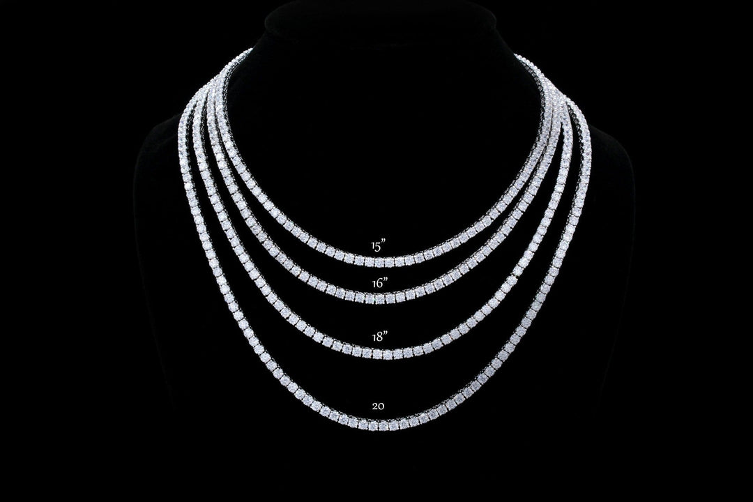 Round Cut Diamond Tennis lab grown diamond Necklace Gift for Women - Doozy Diamonds