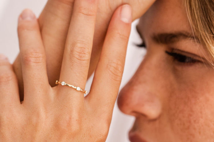 Round Cut Diamond Eternity Stackable Wedding Band for Women - Doozy Diamonds
