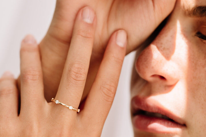 Round Cut Diamond Eternity Stackable Wedding Band for Women - Doozy Diamonds
