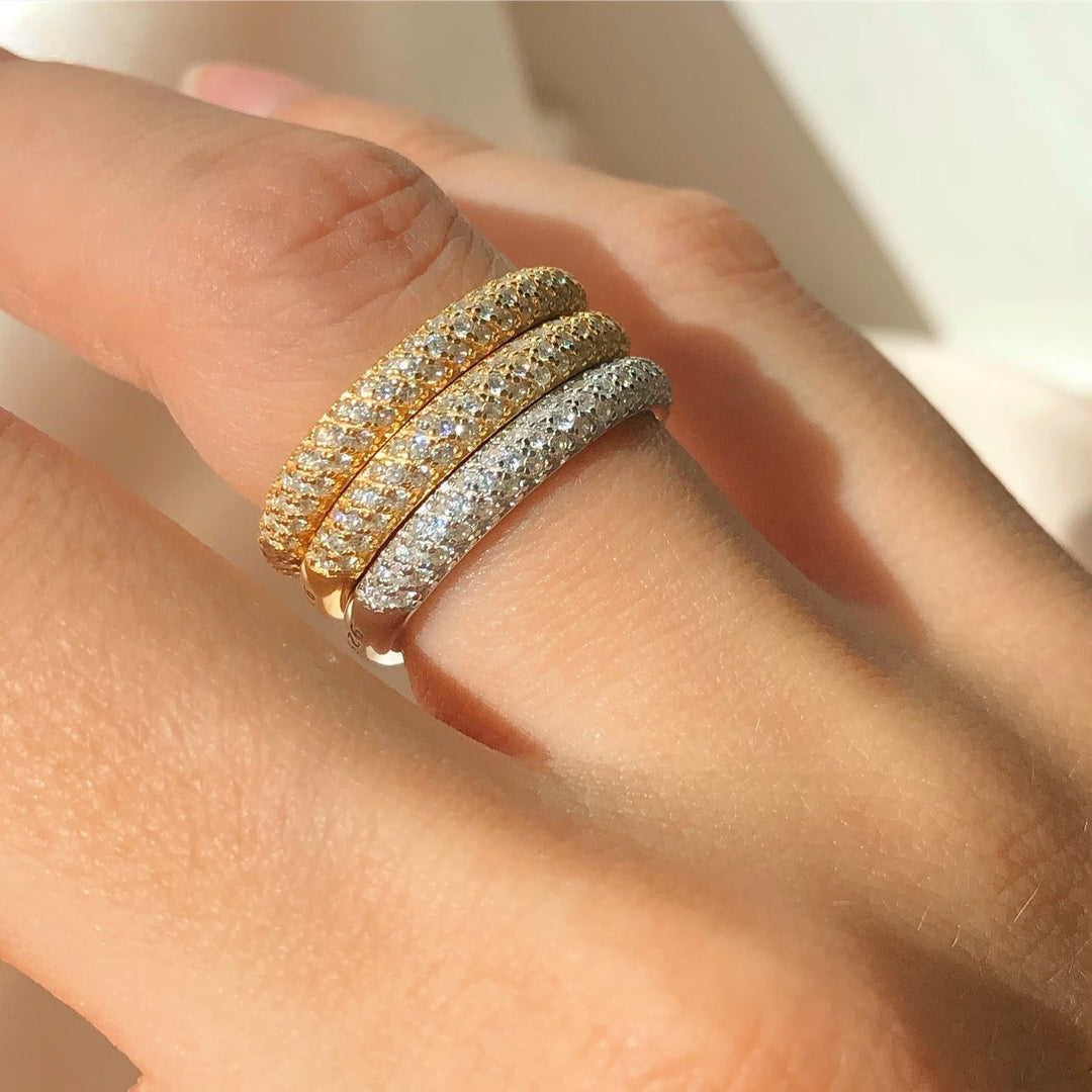 Pave Diamond Eternity Stacking Wedding Band - Doozy Diamonds