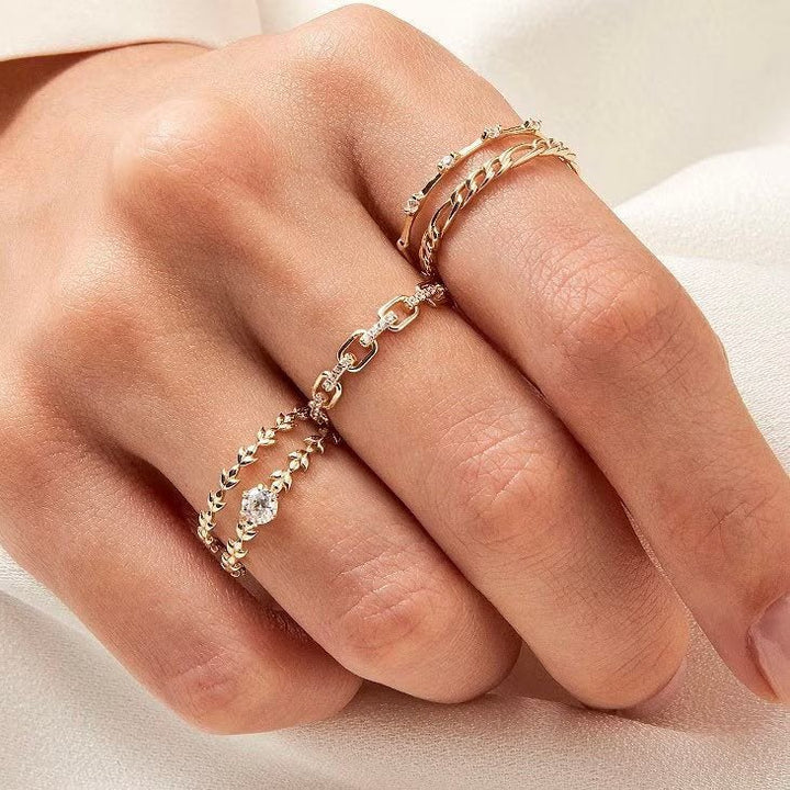 Link Chain Diamond lab grown diamond Wedding Band in 18K Gold - Doozy Diamonds