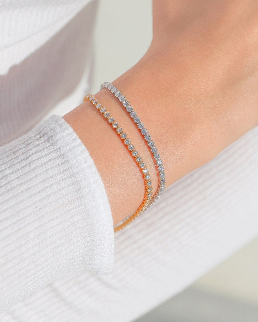 Round Diamond Lab-Grown Tennis Bracelet For Her
