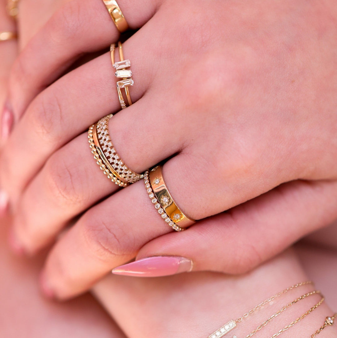 Round Cut Bezel Eternity Diamond Band Gift for Her - Doozy Diamonds