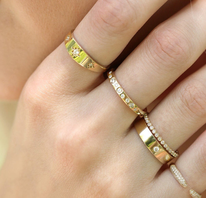 Round Cut Bezel Eternity Diamond Band Gift for Her - Doozy Diamonds