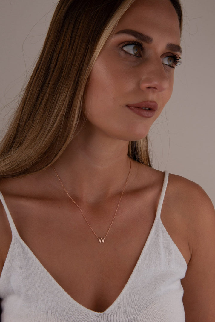 Initial Letter Personalized Necklace 14K Gold Ring for Women - Doozy Diamonds