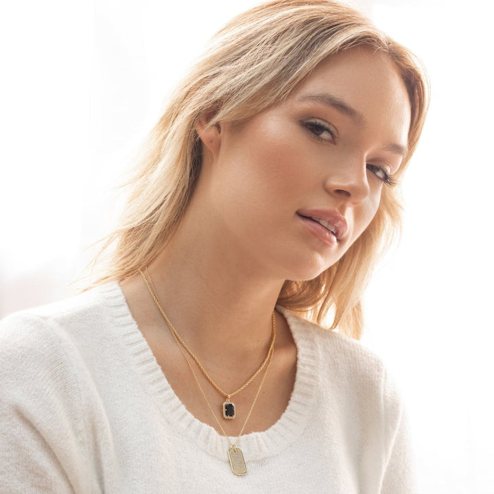 Dog Tag Pendant Diamond Necklace Gift for Her - Doozy Diamonds