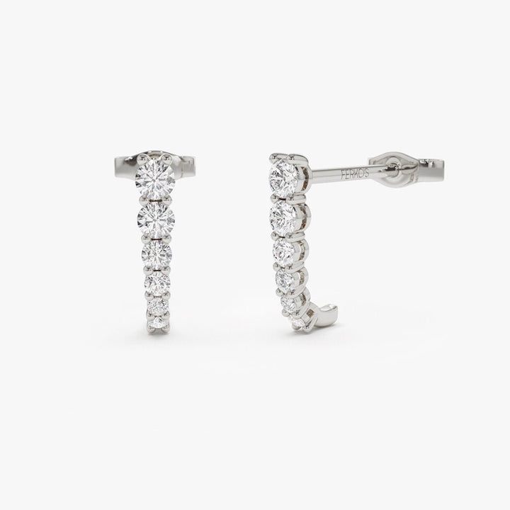 Round Cut Diamond Unique Studs Earrings for Christmas Gift - Doozy Diamonds