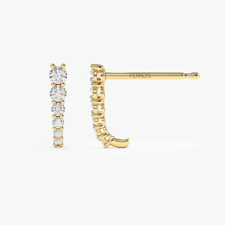 Round Cut Diamond Unique Studs Earrings for Christmas Gift - Doozy Diamonds