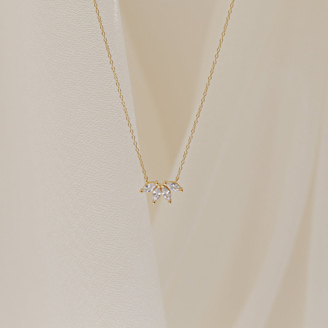 Marquise Cut Four Stone lab grown diamonds Necklace for Women - Doozy Diamonds