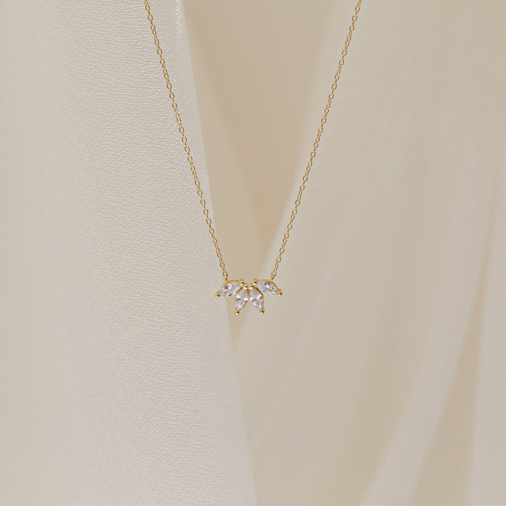 Marquise Cut Four Stone lab grown diamonds Necklace for Women - Doozy Diamonds