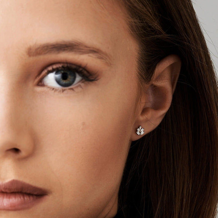 Baguette Cut Diamond Stud Earrings for Christmas Gift - Doozy Diamonds