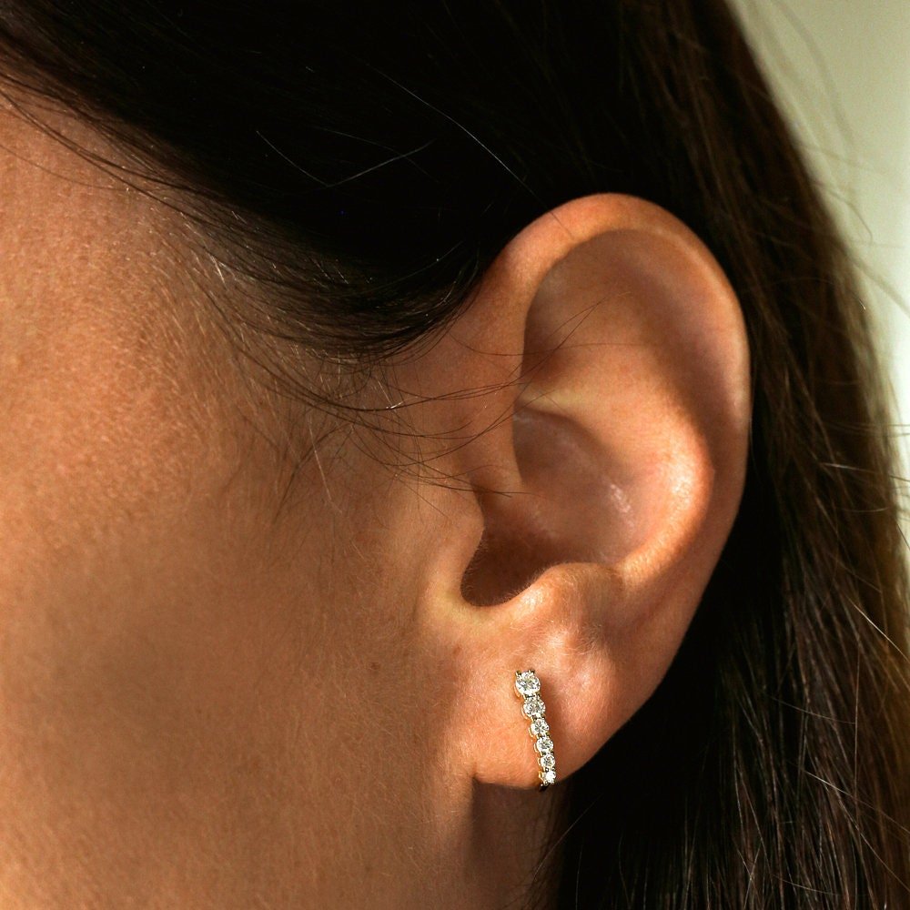 Round Cut Diamond Unique Studs Earrings for Christmas Gift - Doozy Diamonds