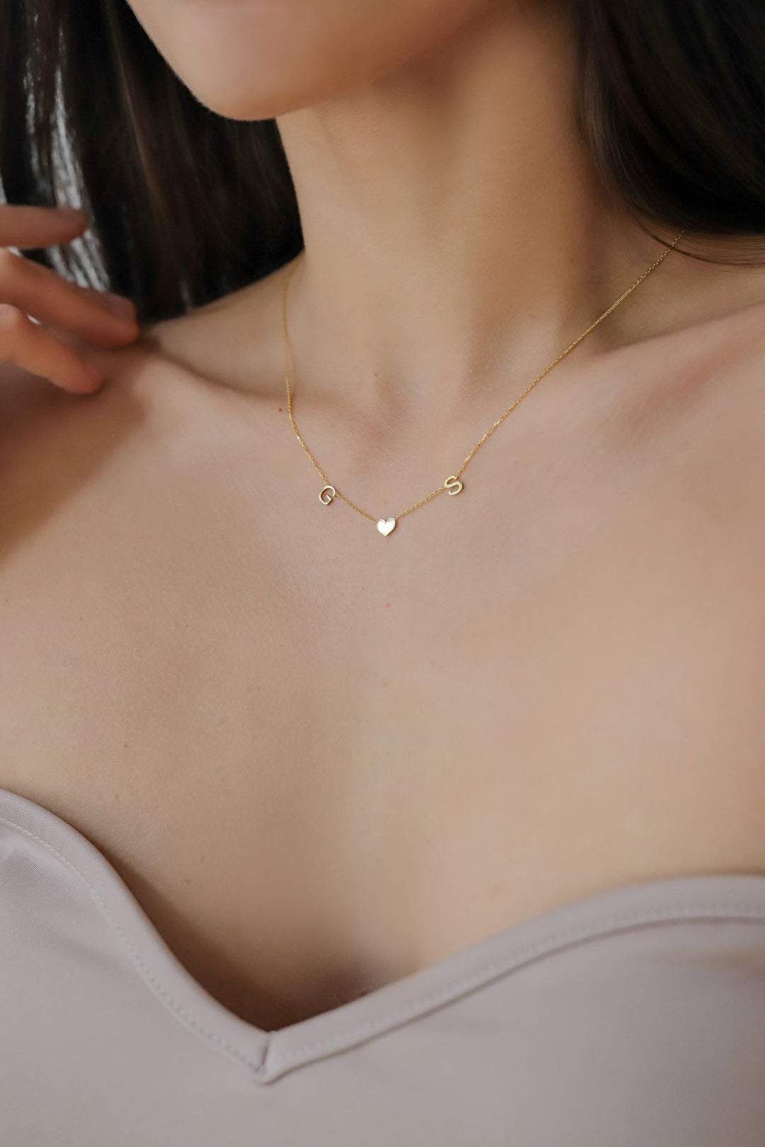 Custom Initial Letter Necklace for Women in 14K Gold - Doozy Diamonds
