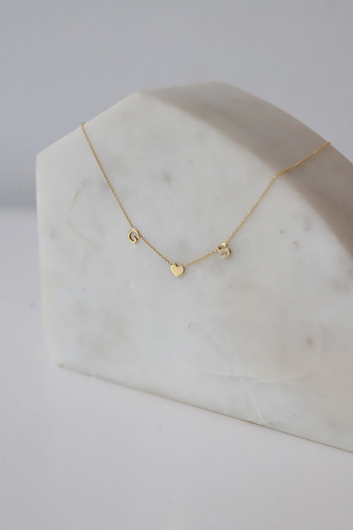 Custom Initial Letter Necklace for Women in 14K Gold - Doozy Diamonds