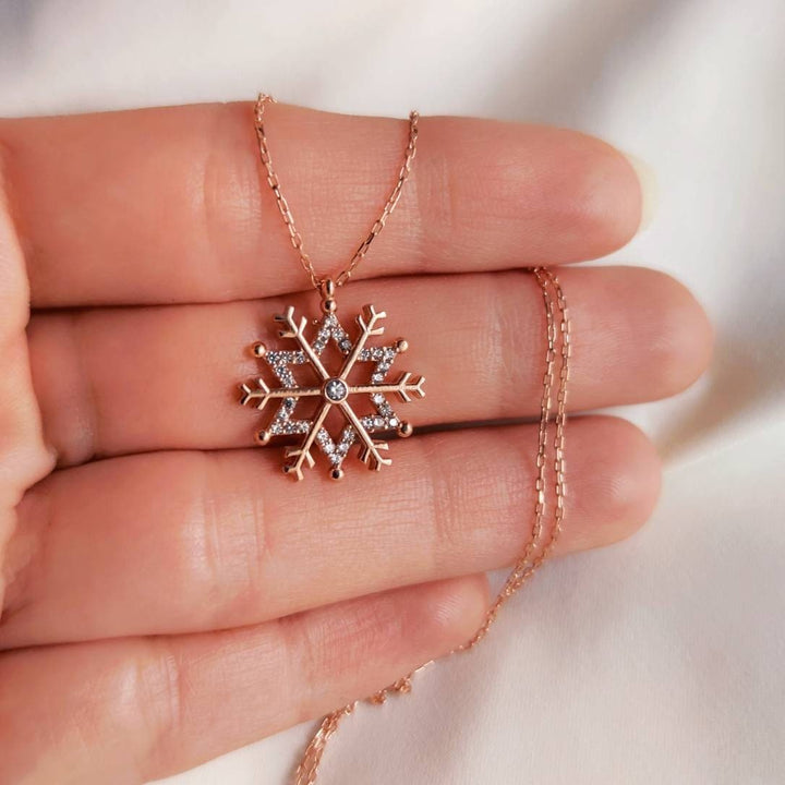Snowflake Diamond Necklace Gift For Christmas Gift - Doozy Diamonds