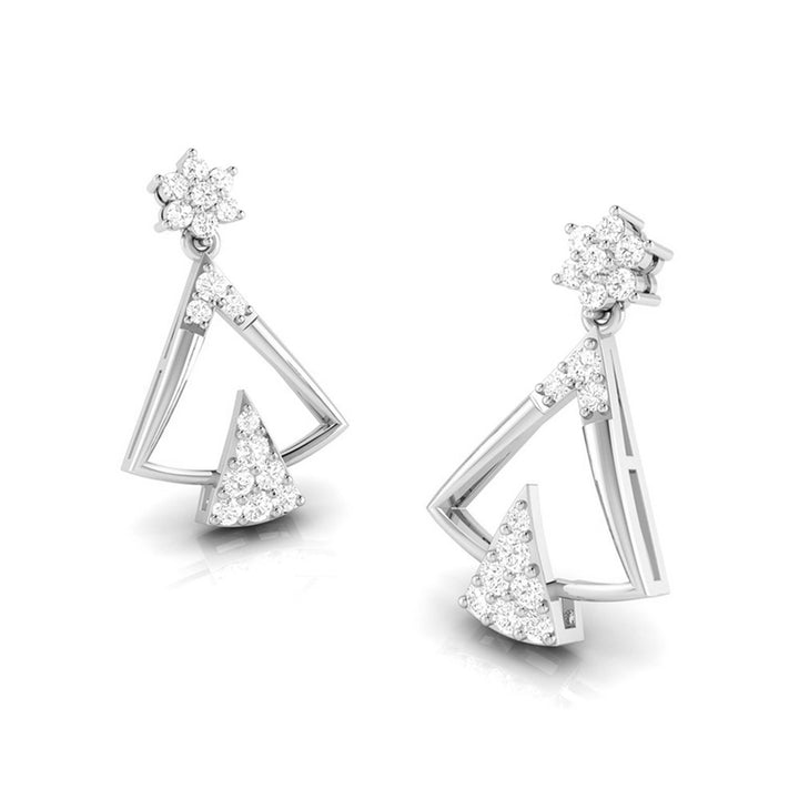 Round Cut Diamond Designer Women Earring for Christmas Gift - Doozy Diamonds