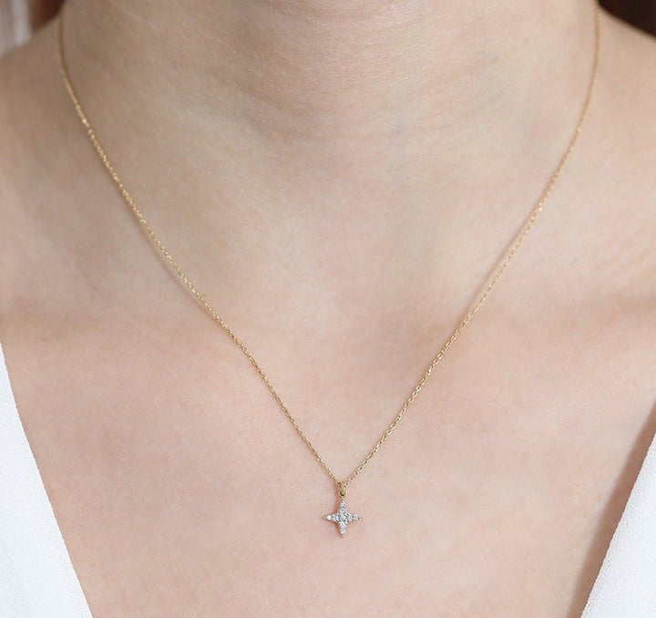 Mini North Star Diamond Necklace Gift for Her - Doozy Diamonds