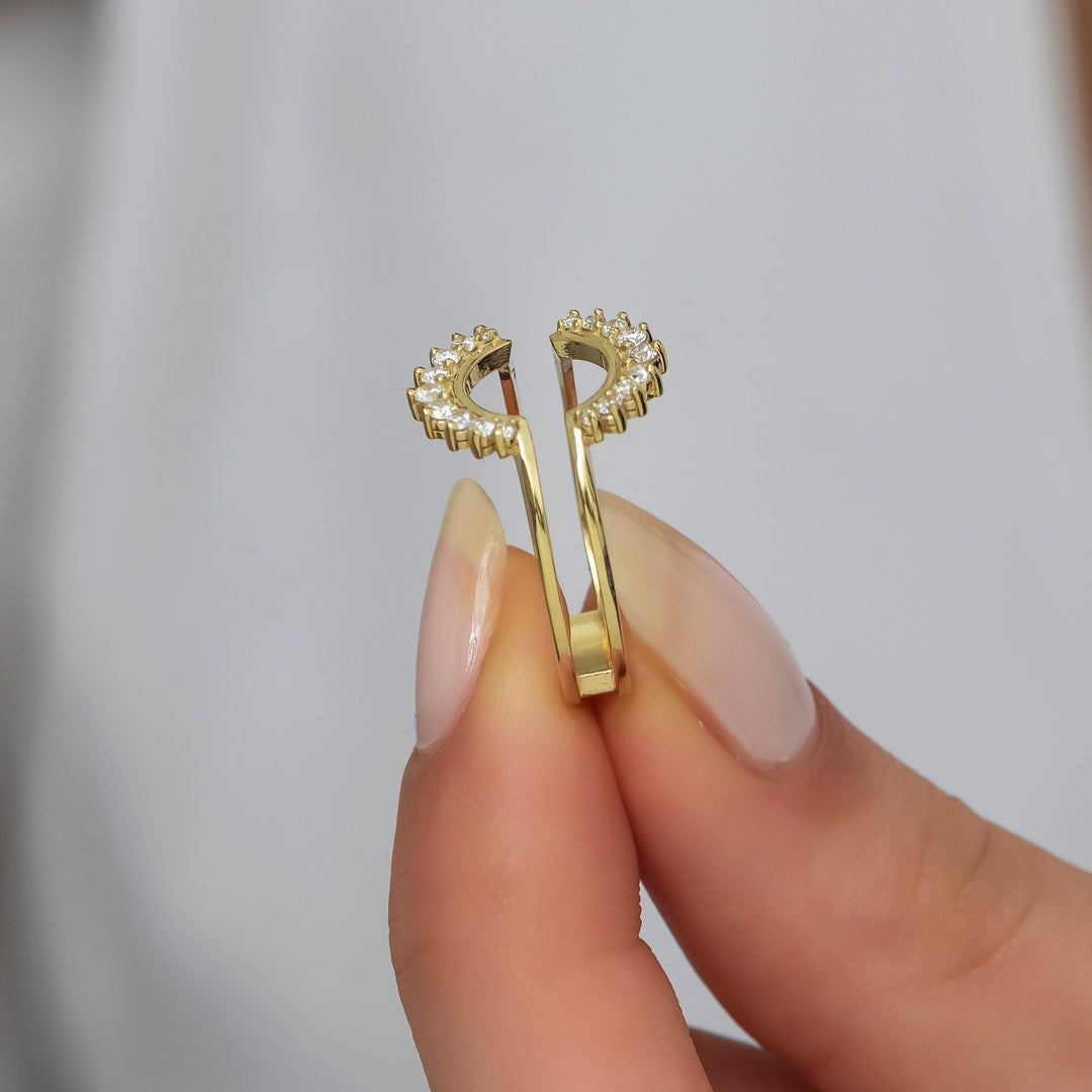 2 Piece Created Round Cut Diamond Woman Ring for Gift - Doozy Diamonds